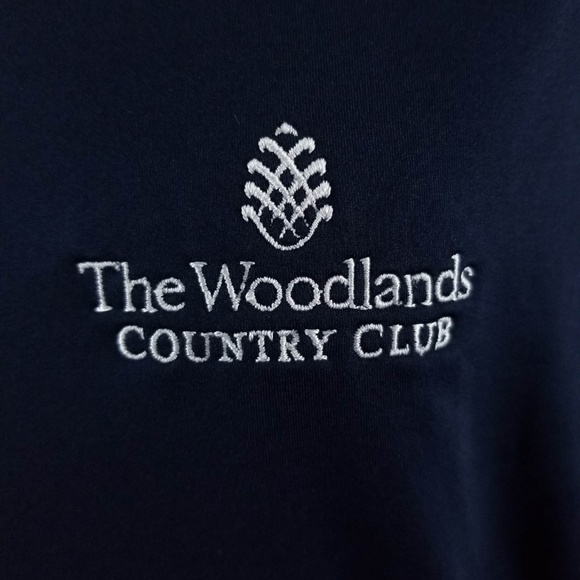 FOOTJOY Mens Blue Polo Woodlands Country Club Sz M - Picture 3 of 8